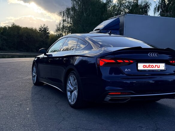 2021 Audi A5 40 TFSI II (F5) Рестайлинг, синий - вид 4