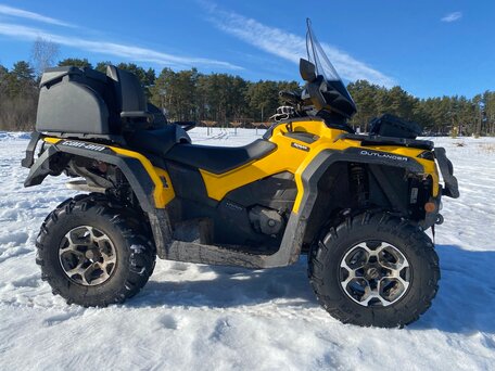2013 BRP Can-Am Outlander MAX 1000, жёлтый, 1150000 рублей, вид 3