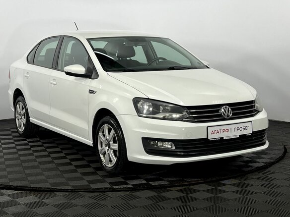 2016 Volkswagen Polo V Рестайлинг, белый - вид 3