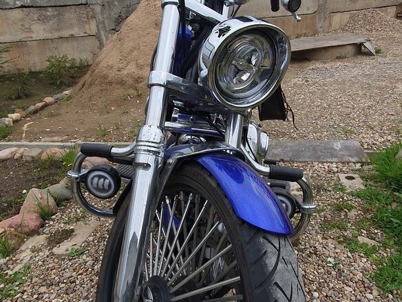 2017 Harley-Davidson Dyna Wide Glide, синий, 1350000 рублей - вид 9