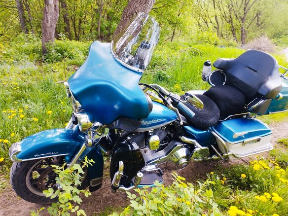 1995 Harley-Davidson Road King, синий, 800000 рублей - вид 9