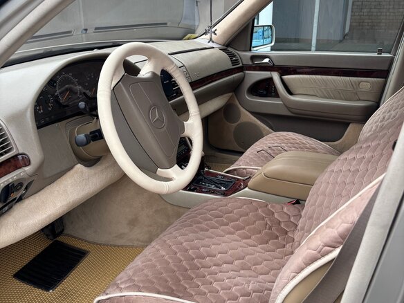 1997 Mercedes-Benz S-Класс 500 Long III (W140) Рестайлинг, золотистый, 1499000 рублей - вид 7
