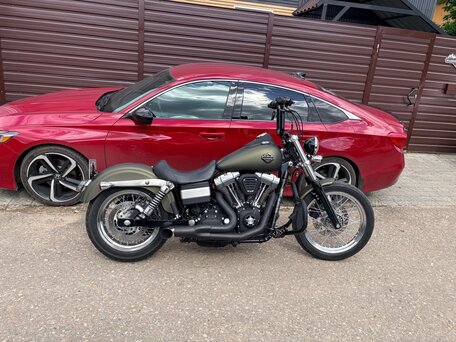 2007 Harley-Davidson Dyna Super Glide, зелёный, 800000 рублей, вид 3