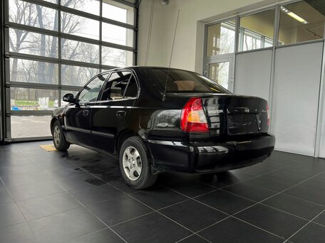 2008 Hyundai Accent ТагАЗ II, чёрный, 400000 рублей, вид 4