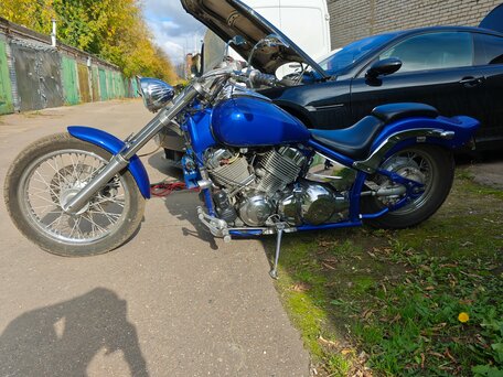 2002 Yamaha XVS400 Drag Star, синий, 470000 рублей, вид 3