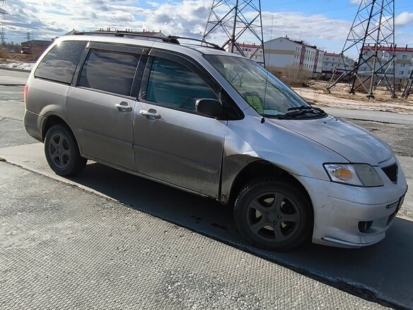 2002 Mazda MPV II (LW), серебристый, 550000 рублей - вид 1