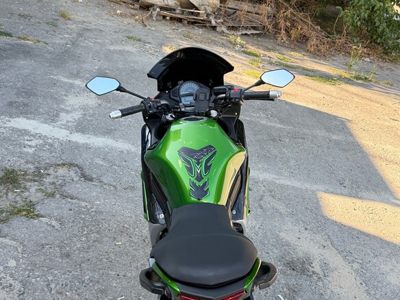 2014 Kawasaki ER-4F (Ninja 400R), зелёный, 400000 рублей - вид 5