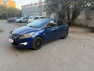 2016 Hyundai Solaris I Рестайлинг, синий, 750000 рублей, вид 1