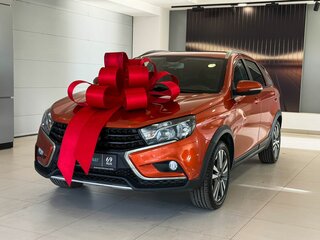 2018 Lada (ВАЗ) Vesta SW Cross I, оранжевый, 1087000 рублей, вид 1