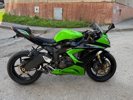2013 Kawasaki ZX-6R Ninja, зелёный, 650000 рублей, вид 3