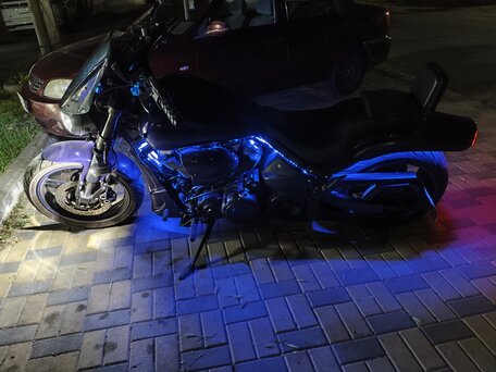 2002 Yamaha XV 1700 Warrior, синий, 880000 рублей, вид 5