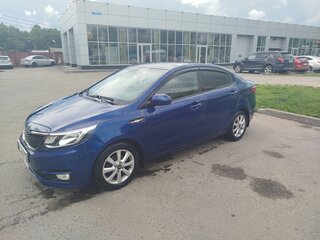 2016 Kia Rio III Рестайлинг, синий, 1090000 рублей, вид 1
