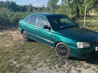 2001 Hyundai Accent ТагАЗ II, зелёный, 320000 рублей, вид 3