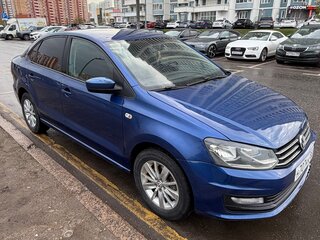 2019 Volkswagen Polo V Рестайлинг, синий, 670000 рублей, вид 2