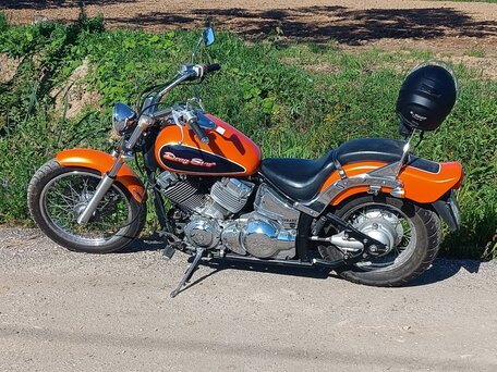 1996 Yamaha XVS400 Drag Star, оранжевый, 350000 рублей, вид 2