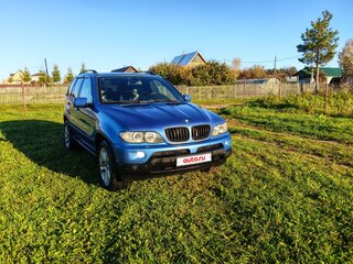 2004 BMW X5 4.4i I (E53) Рестайлинг, синий, 890000 рублей, вид 4