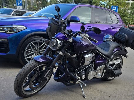 2004 Yamaha XV 1700 Warrior, синий, 520000 рублей, вид 1