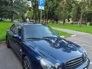 2007 Hyundai Sonata ТагАЗ IV (EF) Рестайлинг, синий, 430000 рублей, вид 4