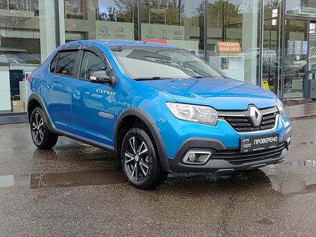 2019 Renault Logan Stepway II Рестайлинг, синий, 1090000 рублей, вид 3