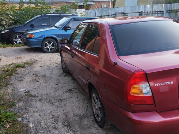 2005 Hyundai Accent ТагАЗ II, красный, 260000 рублей - вид 1