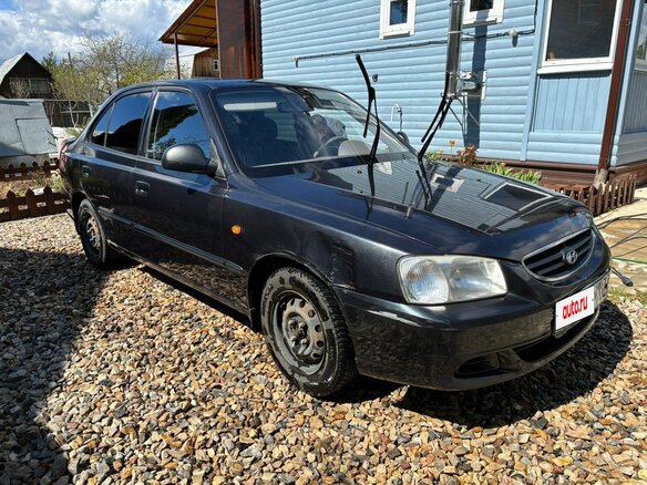2008 Hyundai Accent ТагАЗ II, чёрный, 305000 рублей - вид 1
