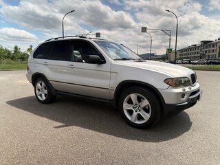 2005 BMW X5 3.0i I (E53) Рестайлинг, серебристый, 1300000 рублей, вид 1