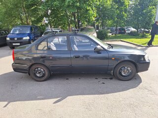 2005 Hyundai Accent ТагАЗ II, чёрный, 300000 рублей, вид 4