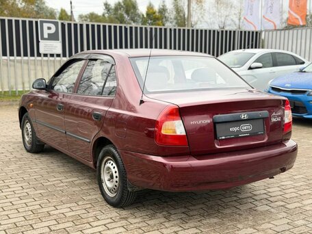 2011 Hyundai Accent ТагАЗ II, красный, 414000 рублей, вид 4