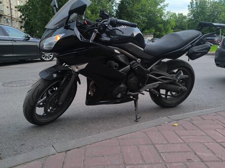 2009 Kawasaki ER-6F (Ninja 650R), чёрный, 485000 рублей, вид 2