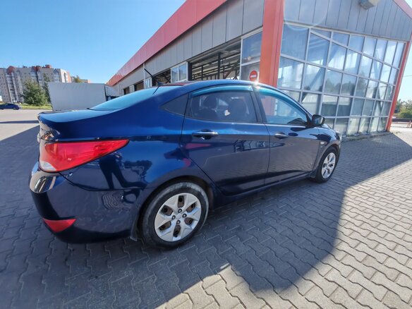 2015 Hyundai Solaris I Рестайлинг, синий, 829000 рублей - вид 3