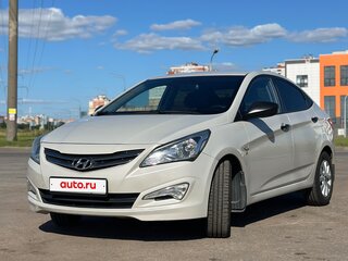 2015 Hyundai Solaris I Рестайлинг, бежевый, 1199000 рублей, вид 1