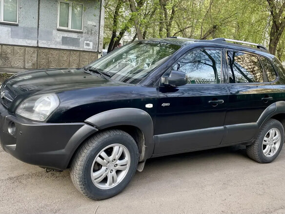 2007 Hyundai Tucson I, чёрный - вид 2