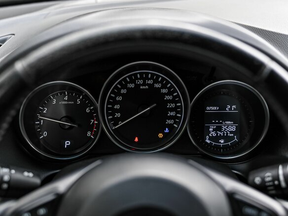 2014 Mazda CX-5 I, синий, 1230000 рублей - вид 4
