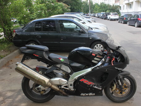 2002 Aprilia RSV Mille, чёрный, 400000 рублей, вид 4