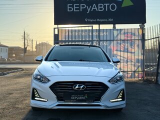 2018 Hyundai Sonata VII (LF) Рестайлинг, белый, 1999000 рублей, вид 2