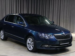 2014 Skoda Superb DSG II Рестайлинг, синий, 999000 рублей, вид 3