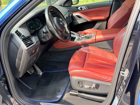 2021 BMW X6 30d III (G06), синий, 8500000 рублей - вид 8