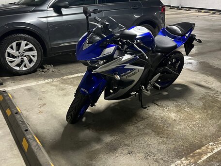 2015 Yamaha YZF-R3, синий, 450000 рублей, вид 1