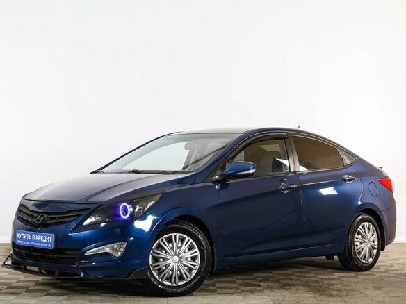 2016 Hyundai Solaris I Рестайлинг, синий, 979000 рублей - вид 2