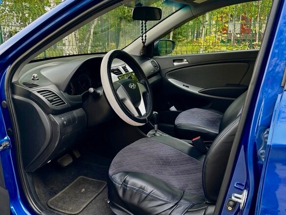 2012 Hyundai Solaris I, синий, 830000 рублей - вид 3