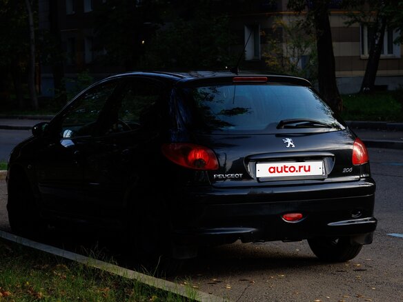 2006 Peugeot 206, чёрный, 365000 рублей - вид 2