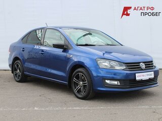 2018 Volkswagen Polo V Рестайлинг, синий, 1240000 рублей, вид 3