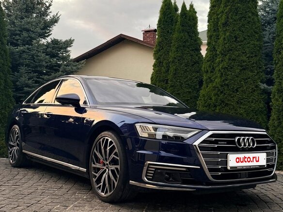 2021 Audi A8 60 TFSI e IV (D5), синий, 8230000 рублей - вид 12