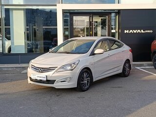 2015 Hyundai Solaris I Рестайлинг, бежевый, 849000 рублей, вид 1
