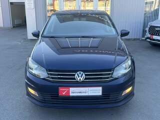 2017 Volkswagen Polo V Рестайлинг, синий, 929000 рублей, вид 4