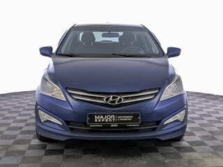 2016 Hyundai Solaris I Рестайлинг, синий, 930000 рублей, вид 2