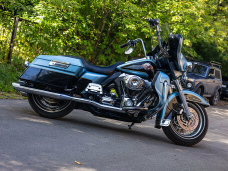 2007 Harley-Davidson Electra Glide, голубой, 750000 рублей, вид 3