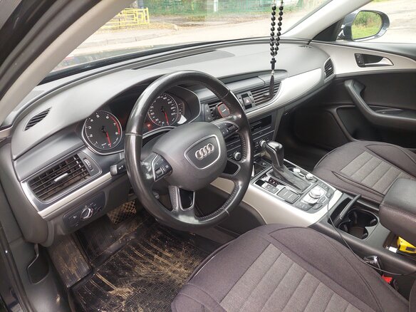 2015 Audi A6 IV (C7) Рестайлинг, синий, 1500000 рублей - вид 4