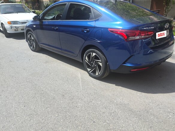 2021 Hyundai Solaris II Рестайлинг, синий, 1820000 рублей - вид 5