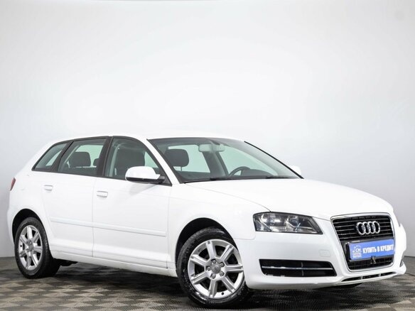 2013 Audi A3 II (8P) Рестайлинг 2, белый, 1299000 рублей